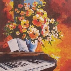 virág zongorával